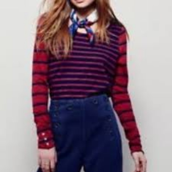 Free People Tops - Free People We the Free Mix It Striped Tee